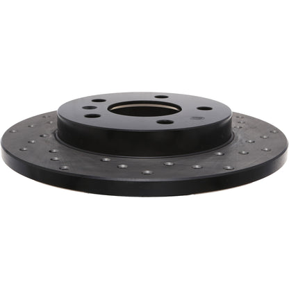 StopTech Sport Cross Drilled Brake Rotor; Rear Left