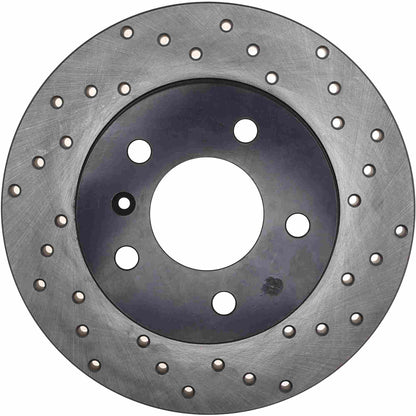 StopTech Sport Cross Drilled Brake Rotor; Rear Left