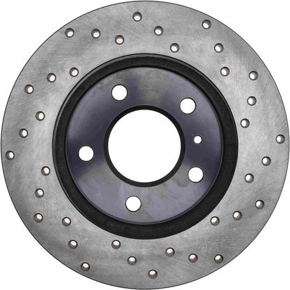 StopTech Sport Cross Drilled Brake Rotor; Rear Right