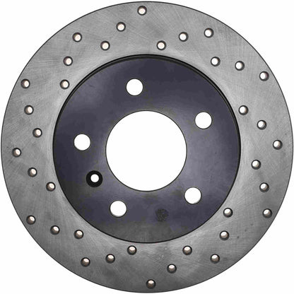 StopTech Sport Cross Drilled Brake Rotor; Rear Right