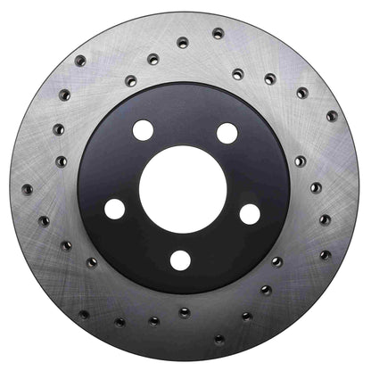 StopTech Sport Cross Drilled Brake Rotor; Front Right