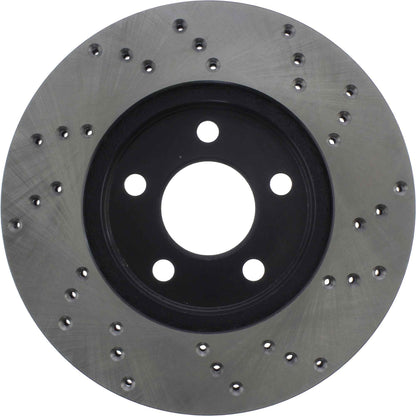 StopTech Sport Cross Drilled Brake Rotor; Front Right