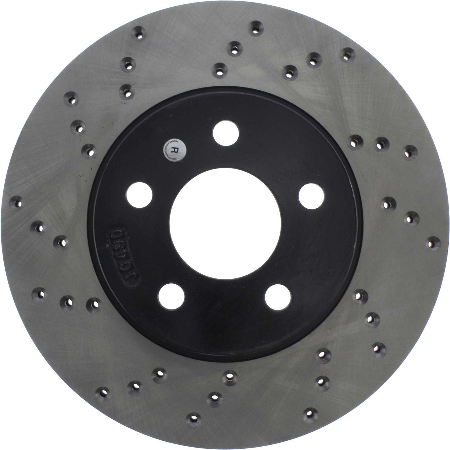 StopTech Sport Cross Drilled Brake Rotor; Front Right