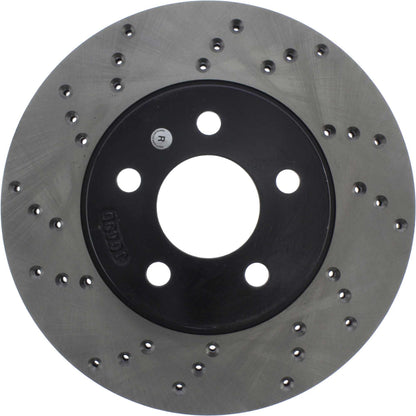 StopTech Sport Cross Drilled Brake Rotor; Front Right