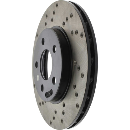 StopTech Sport Cross Drilled Brake Rotor; Front Right