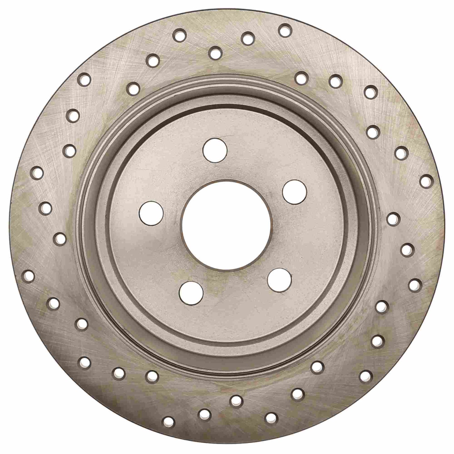 StopTech Sport Cross Drilled Brake Rotor; Rear Left