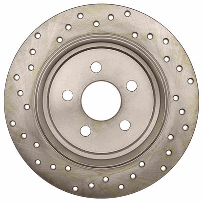 StopTech Sport Cross Drilled Brake Rotor; Rear Left