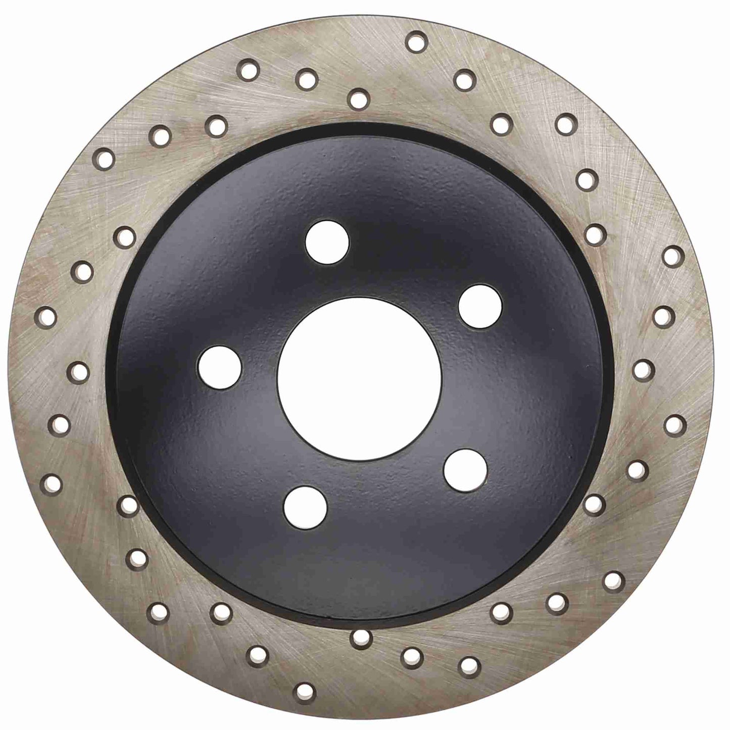 StopTech Sport Cross Drilled Brake Rotor; Rear Left