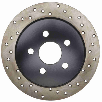 StopTech Sport Cross Drilled Brake Rotor; Rear Left
