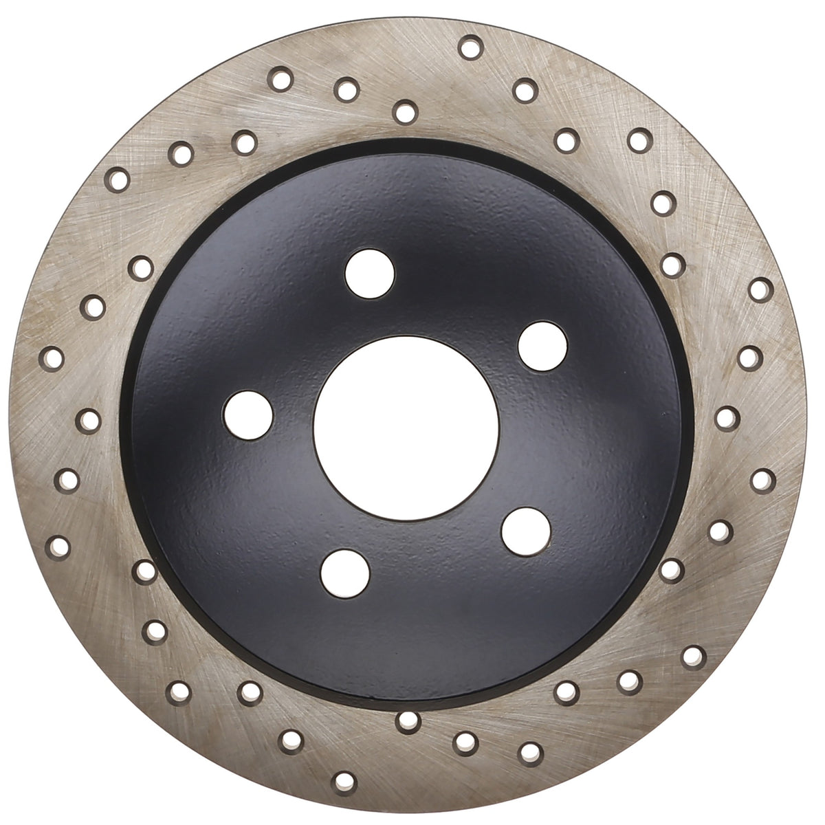 StopTech Sport Cross Drilled Brake Rotor; Rear Left
