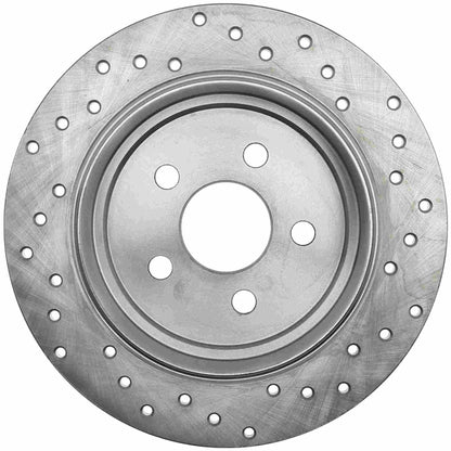 StopTech Sport Cross Drilled Brake Rotor; Rear Right