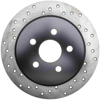 StopTech Sport Cross Drilled Brake Rotor; Rear Right