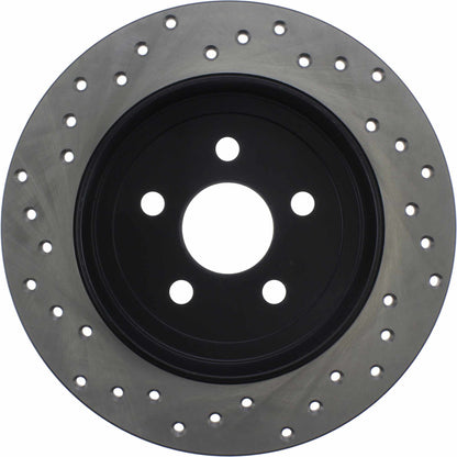 StopTech Sport Cross Drilled Brake Rotor; Rear Left