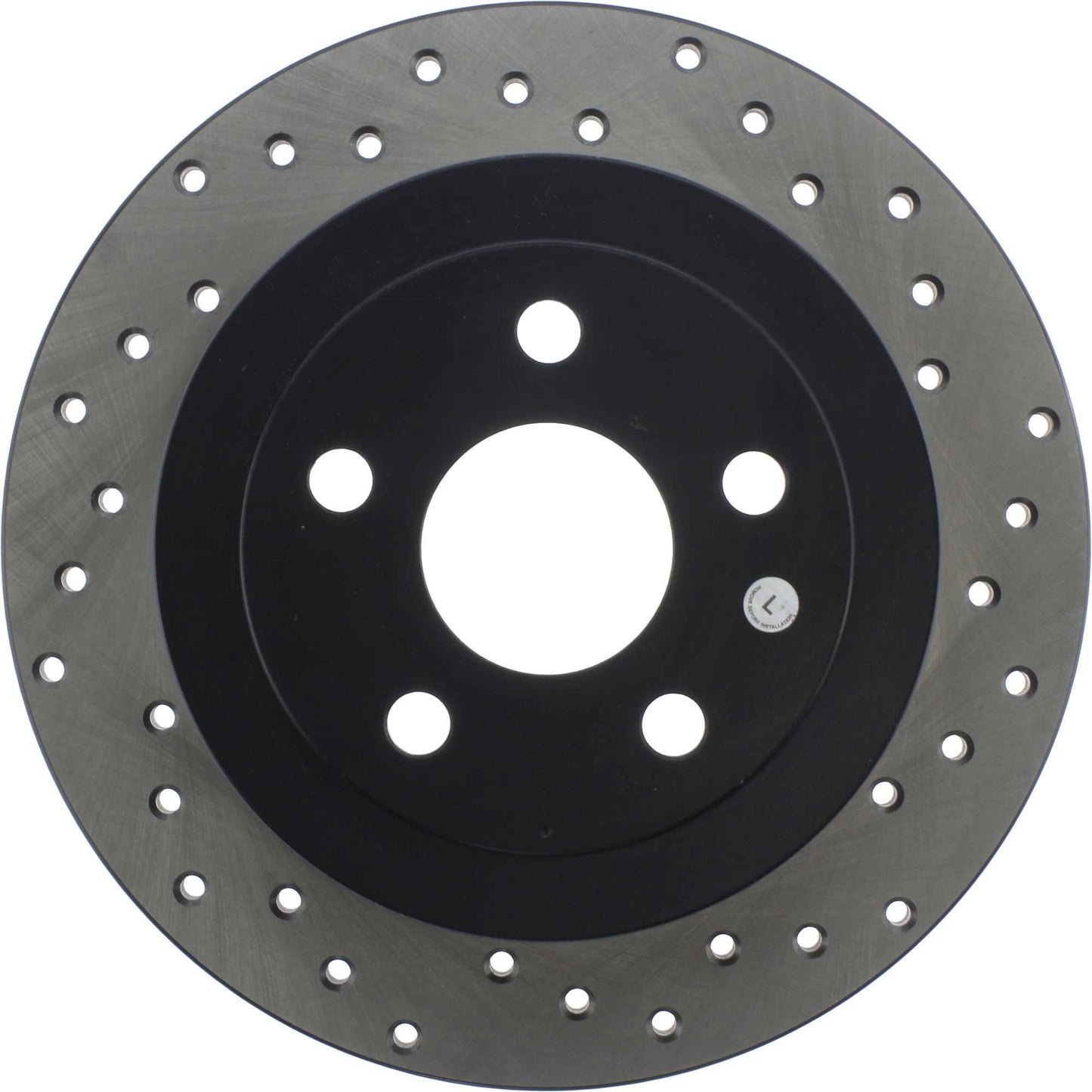 StopTech Sport Cross Drilled Brake Rotor; Rear Left