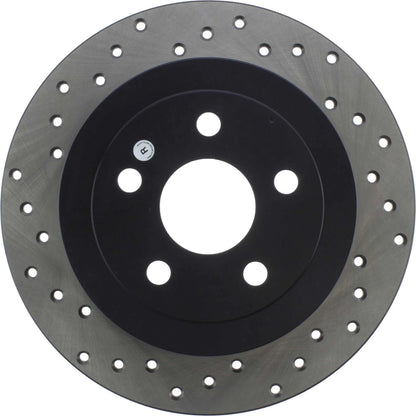 StopTech Sport Cross Drilled Brake Rotor; Rear Right