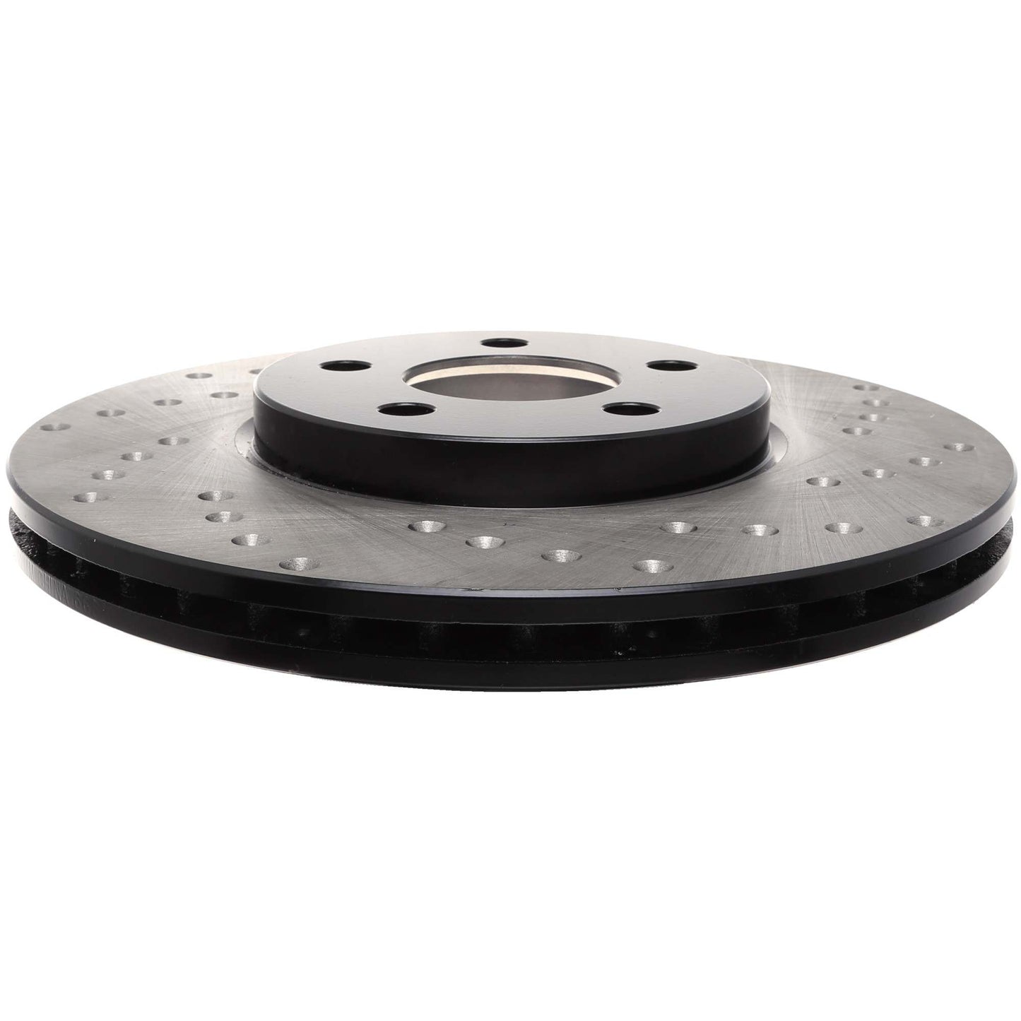 StopTech Sport Cross Drilled Brake Rotor; Front Left