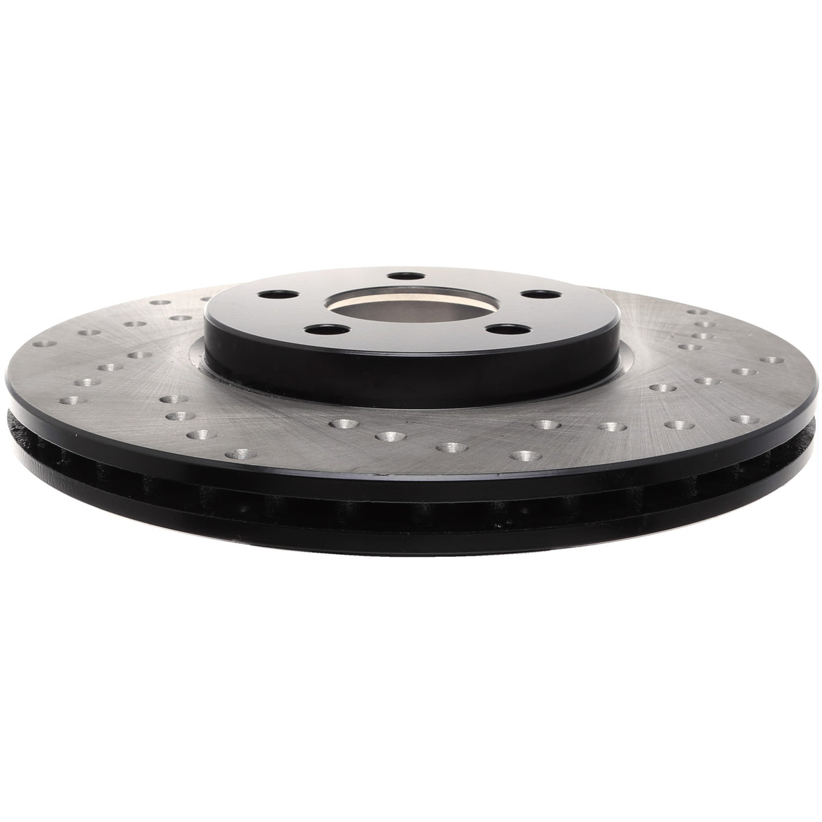 StopTech Sport Cross Drilled Brake Rotor; Front Left