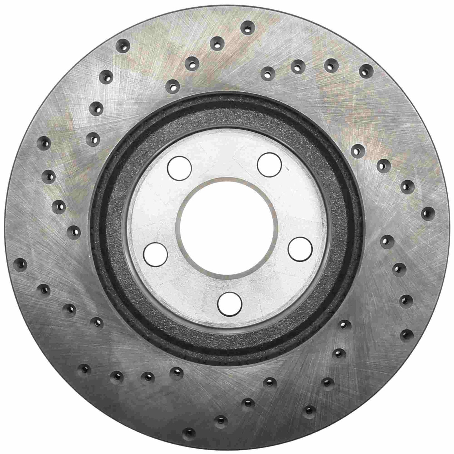 StopTech Sport Cross Drilled Brake Rotor; Front Left