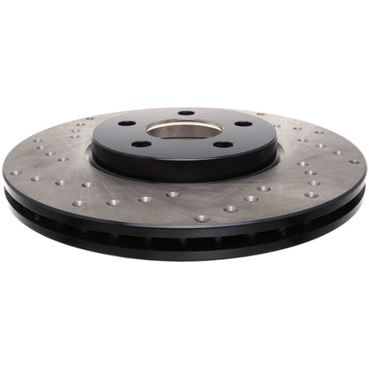 StopTech Sport Cross Drilled Brake Rotor; Front Right