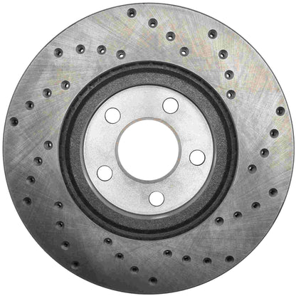 StopTech Sport Cross Drilled Brake Rotor; Front Right