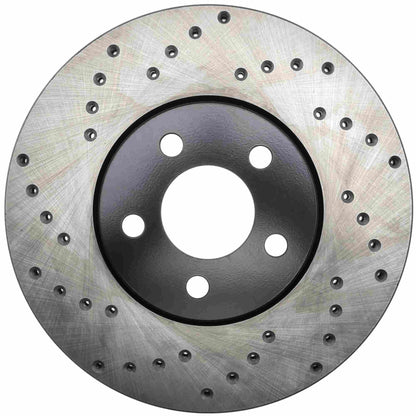 StopTech Sport Cross Drilled Brake Rotor; Front Right