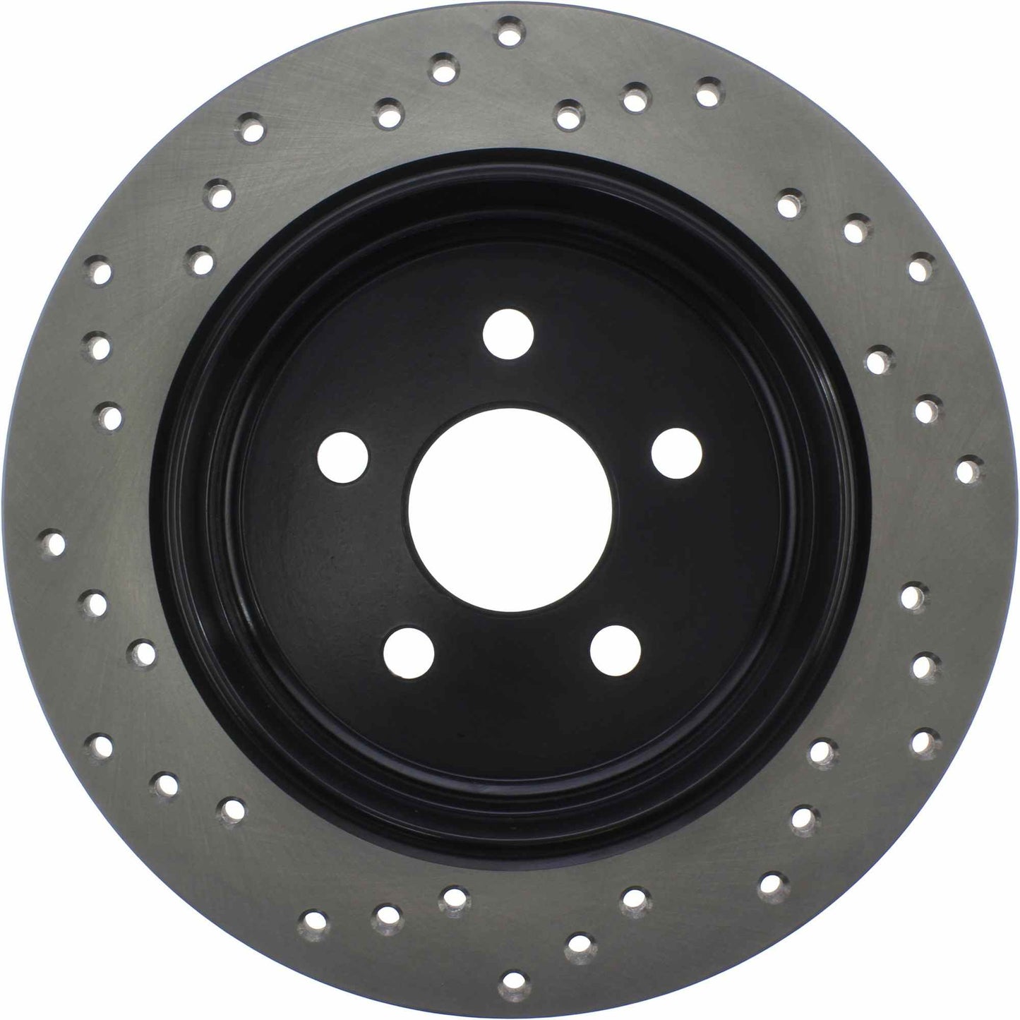 StopTech Sport Cross Drilled Brake Rotor; Rear Left
