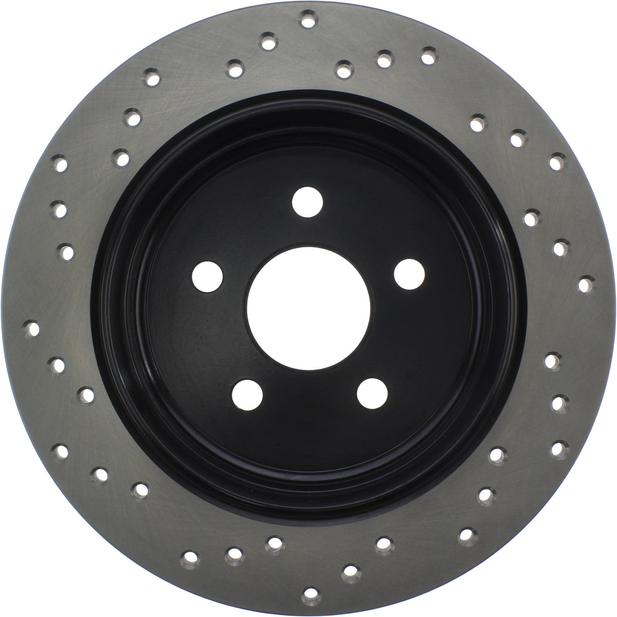 StopTech Sport Cross Drilled Brake Rotor; Rear Left
