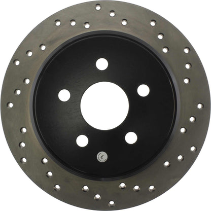 StopTech Sport Cross Drilled Brake Rotor; Rear Left
