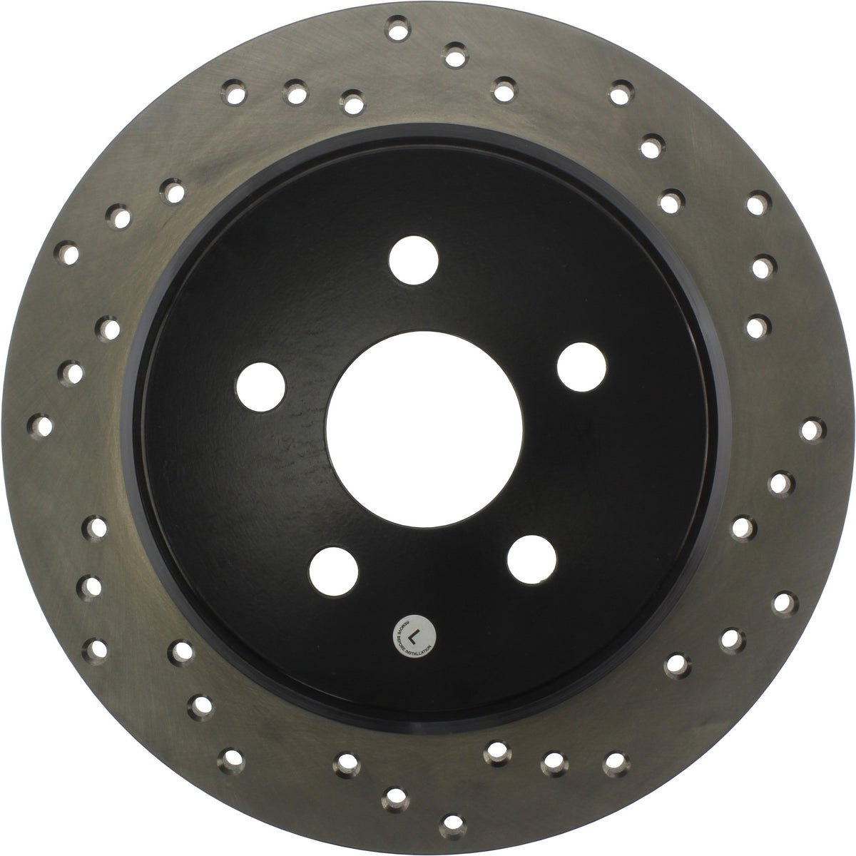 StopTech Sport Cross Drilled Brake Rotor; Rear Left