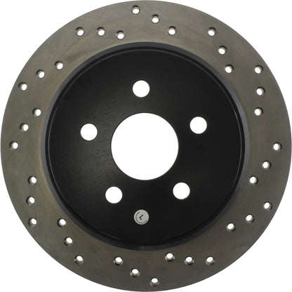 StopTech Sport Cross Drilled Brake Rotor; Rear Left