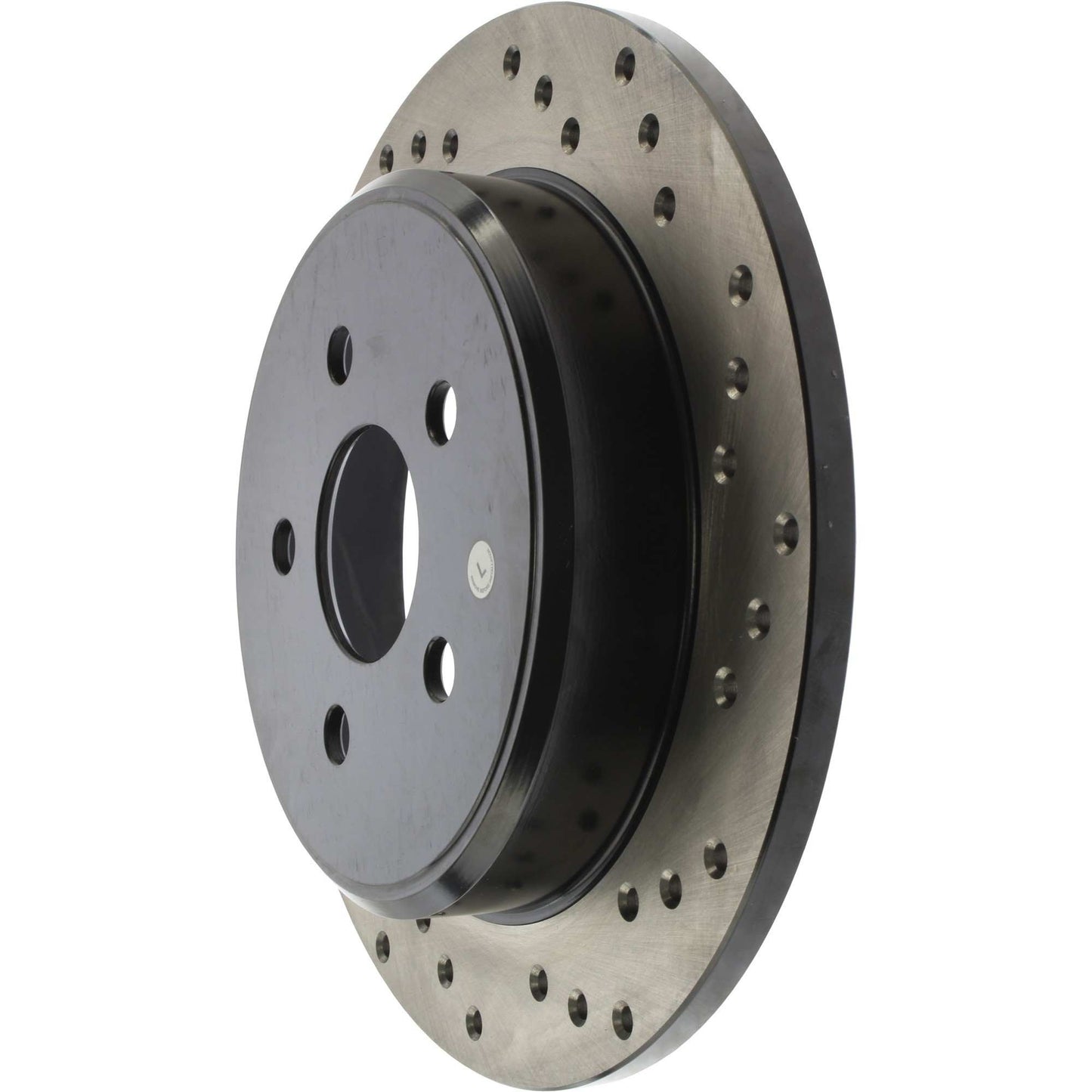 StopTech Sport Cross Drilled Brake Rotor; Rear Left