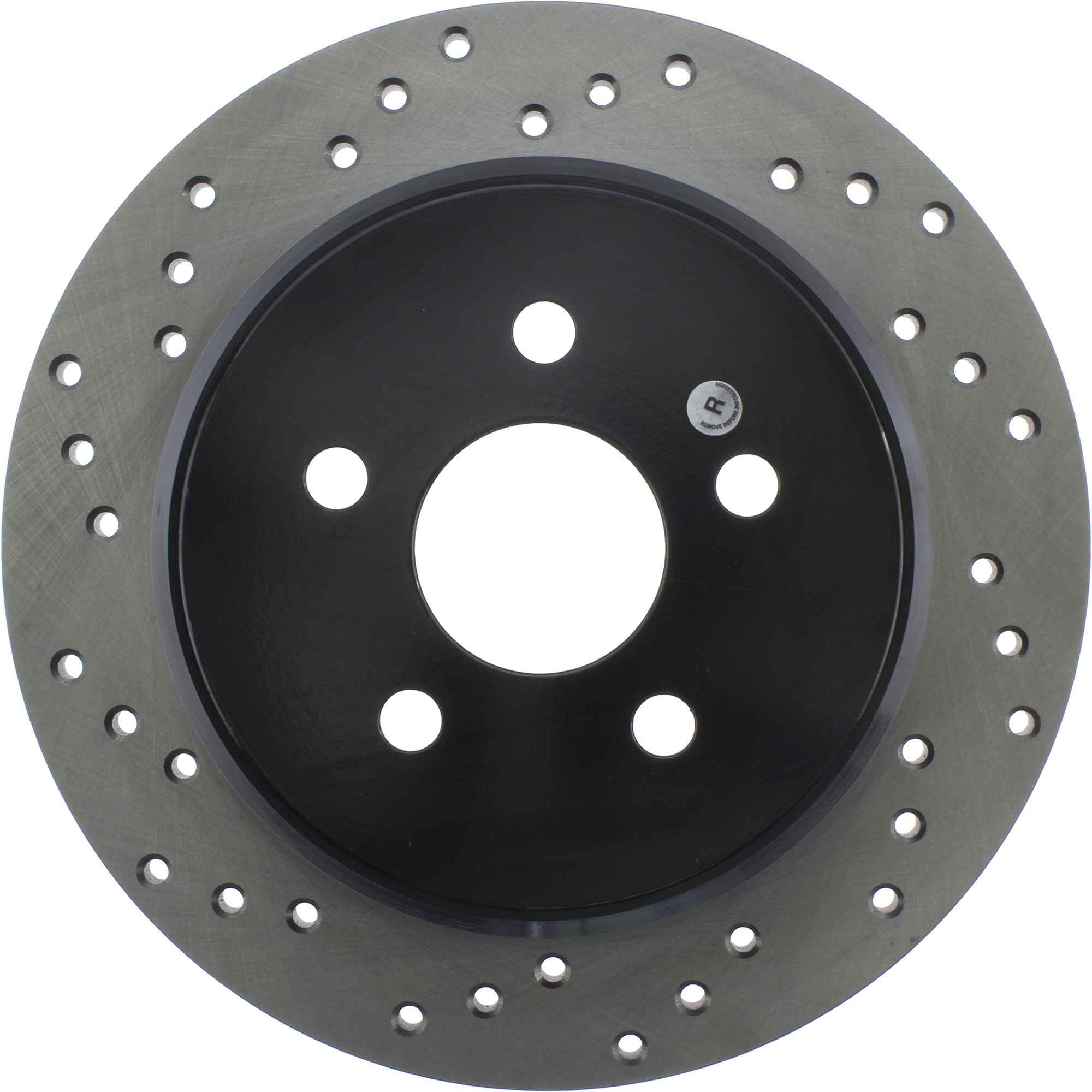 StopTech Sport Cross Drilled Brake Rotor; Rear Right