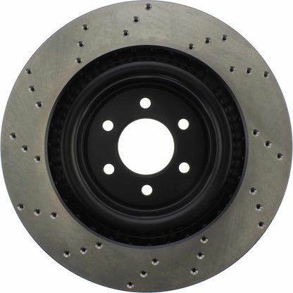StopTech Sport Cross Drilled Brake Rotor; Front Left