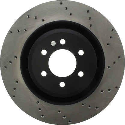 StopTech Sport Cross Drilled Brake Rotor; Front Left