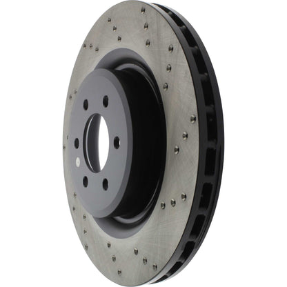 StopTech Sport Cross Drilled Brake Rotor; Front Left