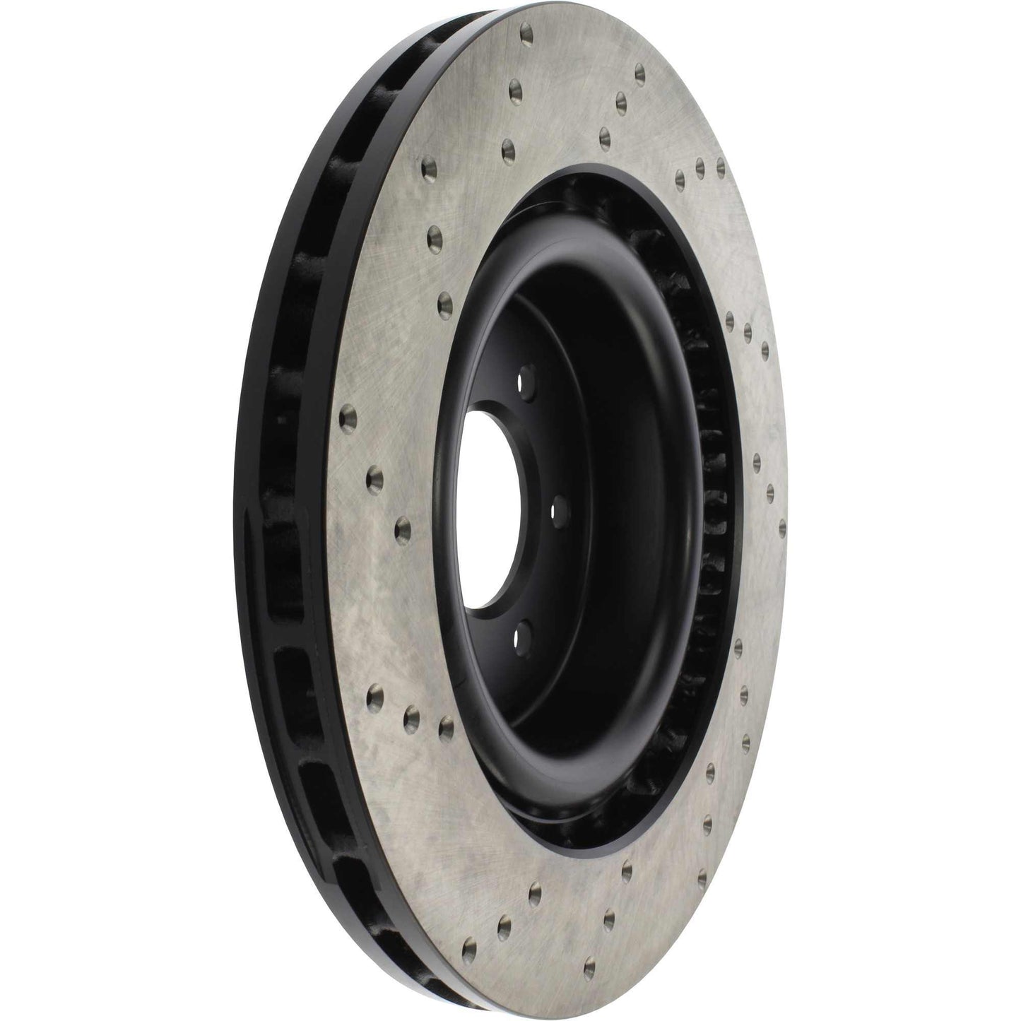 StopTech Sport Cross Drilled Brake Rotor; Front Left