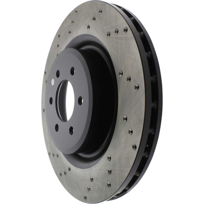 StopTech Sport Cross Drilled Brake Rotor; Front Right