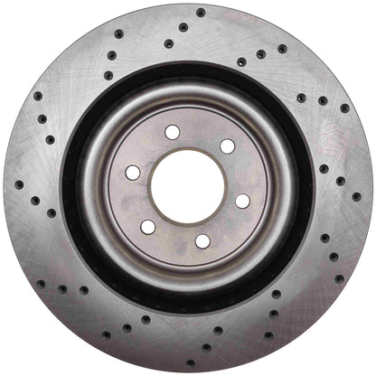 StopTech Sport Cross Drilled Brake Rotor; Rear Left