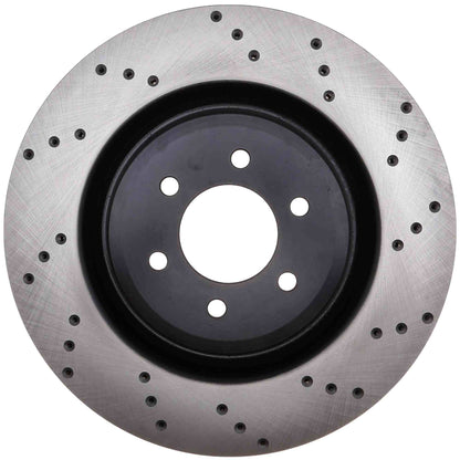 StopTech Sport Cross Drilled Brake Rotor; Rear Left