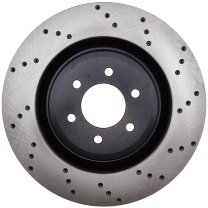 StopTech Sport Cross Drilled Brake Rotor; Rear Left