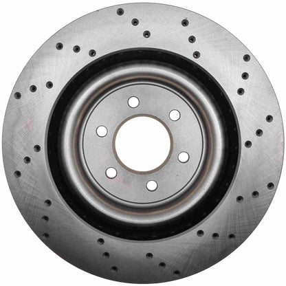StopTech Sport Cross Drilled Brake Rotor; Rear Right