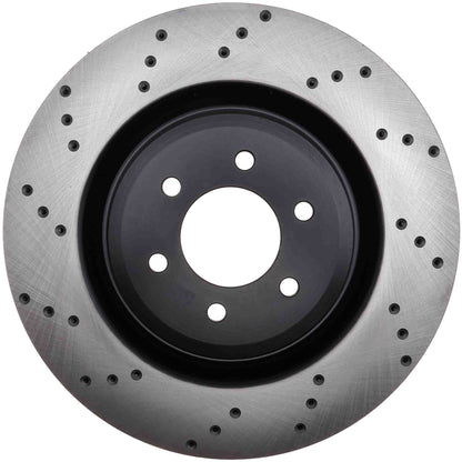 StopTech Sport Cross Drilled Brake Rotor; Rear Right