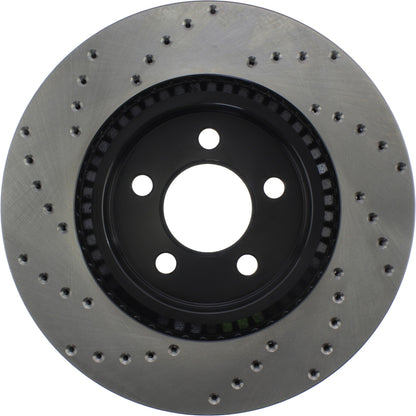 StopTech Sport Cryo Cross Drilled Brake Rotor; Front Left