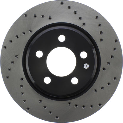 StopTech Sport Cryo Cross Drilled Brake Rotor; Front Left