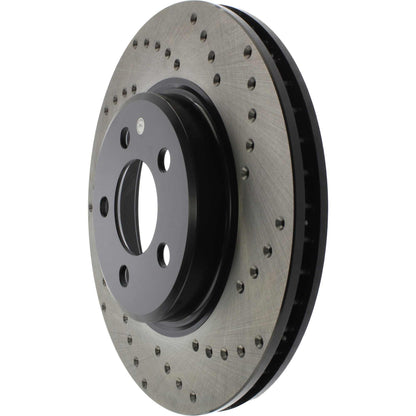 StopTech Sport Cryo Cross Drilled Brake Rotor; Front Left