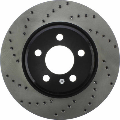 StopTech Sport Cryo Cross Drilled Brake Rotor; Front Right