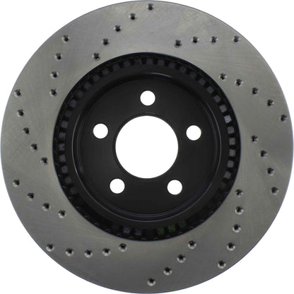 StopTech Sport Cross Drilled Brake Rotor; Front Left