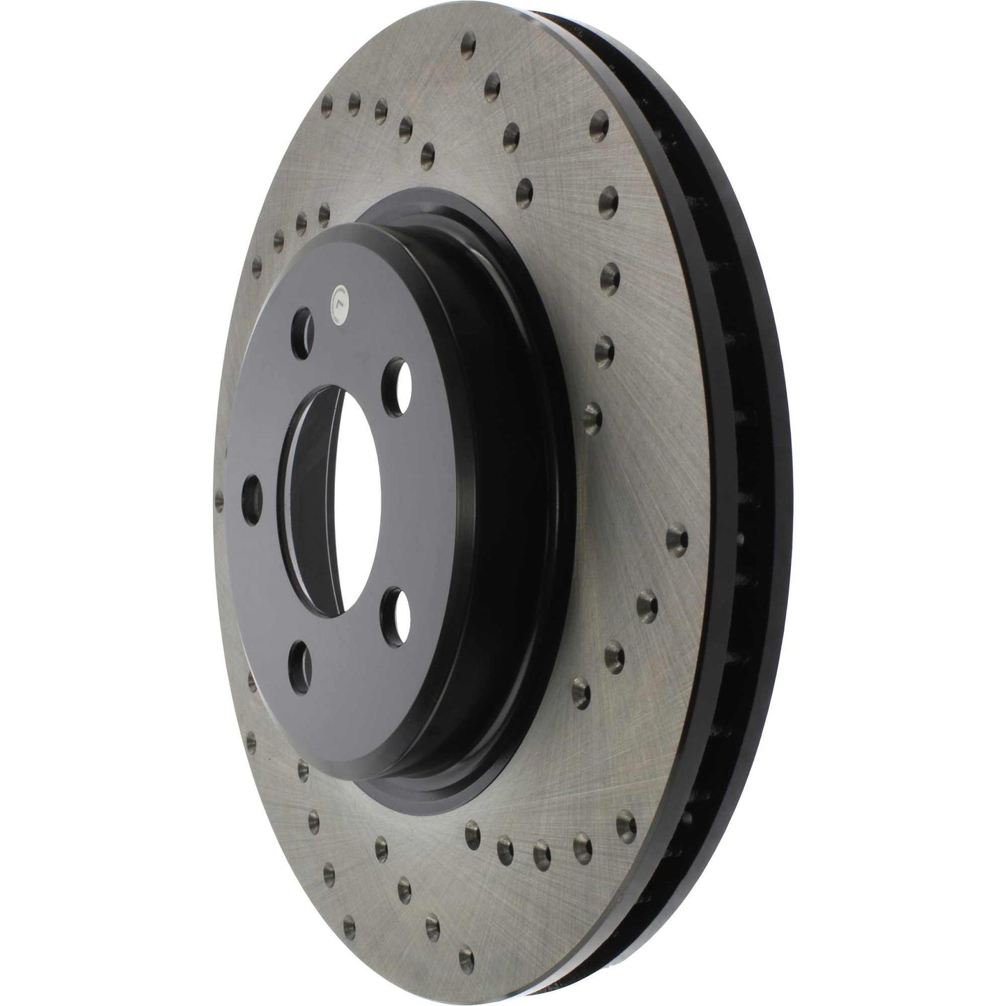 StopTech Sport Cross Drilled Brake Rotor; Front Left