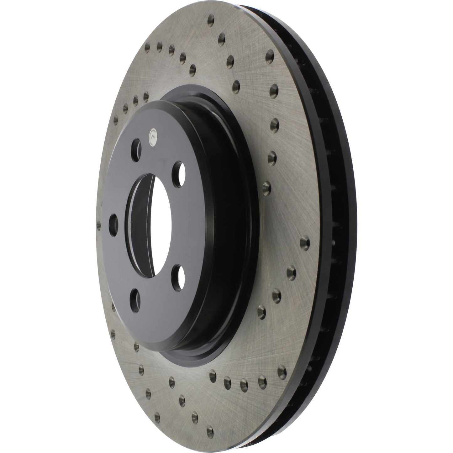 StopTech Sport Cross Drilled Brake Rotor; Front Left