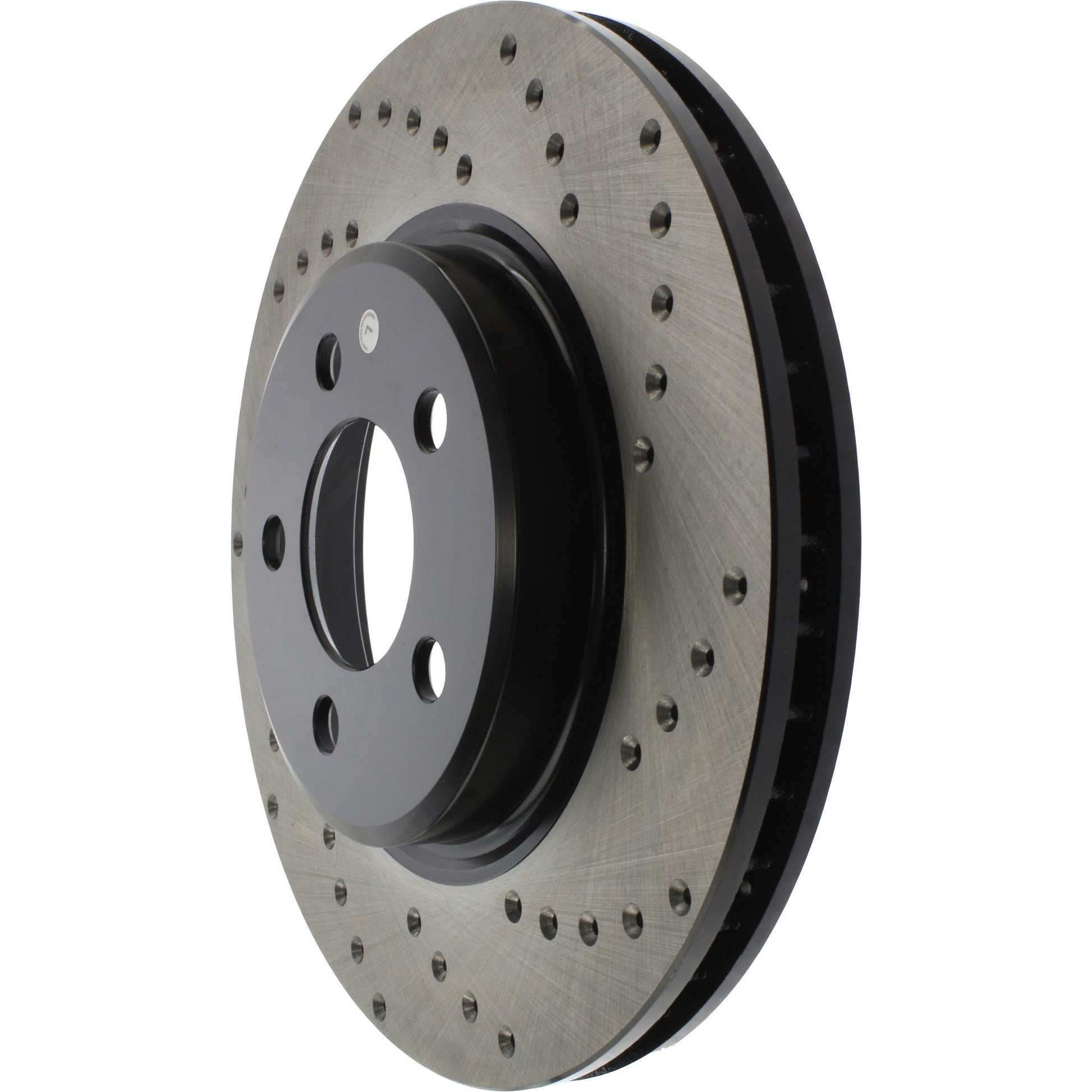 StopTech Sport Cross Drilled Brake Rotor; Front Left